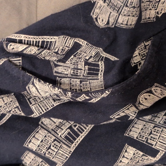 Womens Size 1X Effie's Heart Navy Cityscape Print A-Line Skirt - Picture 6 of 8